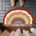 thumbnail image 4 of TIELUTT Semicircular Floor Carpet Mat Half Round Entrance Door Rug Non Welcome Doormat for Patio Front Door Knitted Blanket Size Throw Blanket Knit Comfy Rug of the Rings Blanket Cute Area Rugs, 4 of 8