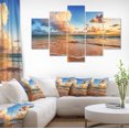 thumbnail image 1 of Beautiful Cloudscape over Beach - Large Beach Canvas Wall Art, 1 of 4