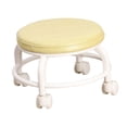 thumbnail image 4 of Tabouret à Poulie à Siège Rond à Rouleau Bas, Robuste, Petit, Confortable, Bas, Jaune, 4 of 8