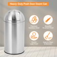 thumbnail image 3 of 1 Stainless Steel Sliding Door Ball Lid Trash Can, 3 of 9