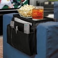 thumbnail image 3 of Bedside Storage Caddy for Sofa Bed Couch Armrest with 5 Pockets Remote Organizer Cellphone Tablet Notepad Book Holder 12.4 in x 22 in, 3 of 6