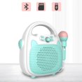 thumbnail image 4 of ziyahi Kids Karaoke Machine Singing bluetooth karaoke machine Build machine Build Toys Microphone LED Light Toy Indoor Outdoor Portable Blue, 4 of 9