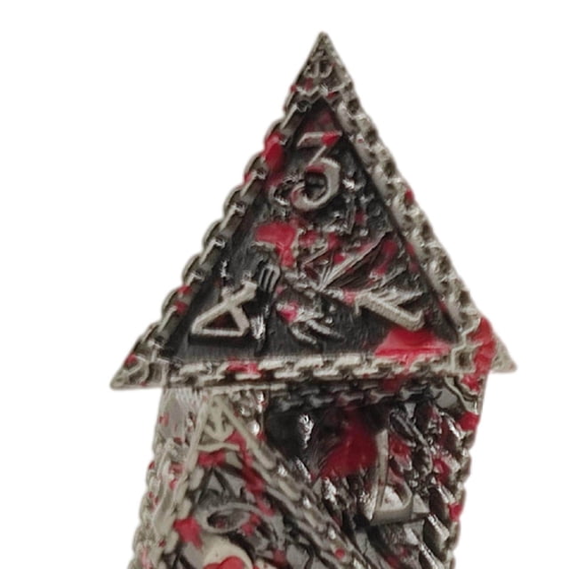 7Pcs Polyhedral Dice Irregular Big Role Playing Dice Game Numbers Board Games Red Black