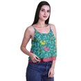 thumbnail image 2 of Moomaya Printed Womens Spaghetti Strap Crop Top Cami Summer Tops, 2 of 5