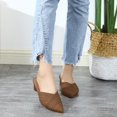 thumbnail image 4 of NAOJIE Mules à Talon Épais à Bout Pointu Fermé pour Femmes, Mode, Tige Rayée, Sandales Décontractées Confortables - Brun - 39, Pointed Toe Mule, Mules à Talon Bas, Mules à Bout Pointu pour Femmes, 4 of 5