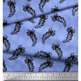 thumbnail image 3 of Soimoi Rayon Fabric Floral & Peacock Feather Print Fabric by Yard 42 Inch Wide, 3 of 3