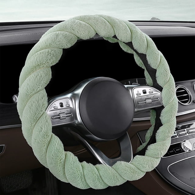 TIMIFIS Steering Wheel Covers Car Steering Wheel Cover with Soft Warm Non-Slip Car Decoration Car Wheel Protector Universal Fits 14-15 Inches Car Accessories