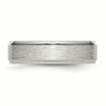 thumbnail image 3 of Stainless Steel Ridged Edge 6mm Satin and Polished Band Size 11.5, 3 of 6