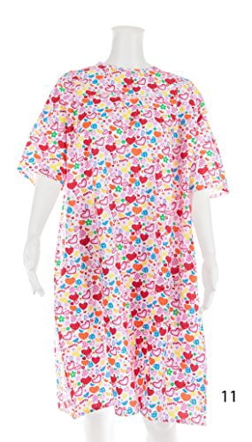 Robe Dos Croisé en Flanelle Adaptative pour Femme (Moyen, It's Happy Time - 11)