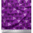 thumbnail image 1 of Soimoi Moss Georgette Fabric Triangle Block Printed Fabric 1 Yard 42 Inch Wide, 1 of 3