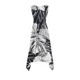 thumbnail image 4 of Ovzne Robes pour Femmes Robe pour Femme Robes pour Femmes Sans Manches Col Rond à Cordon Décontractée à Volants Ligne A Robe Mini Grande Taille Robe Maxi Liquidation, 4 of 7