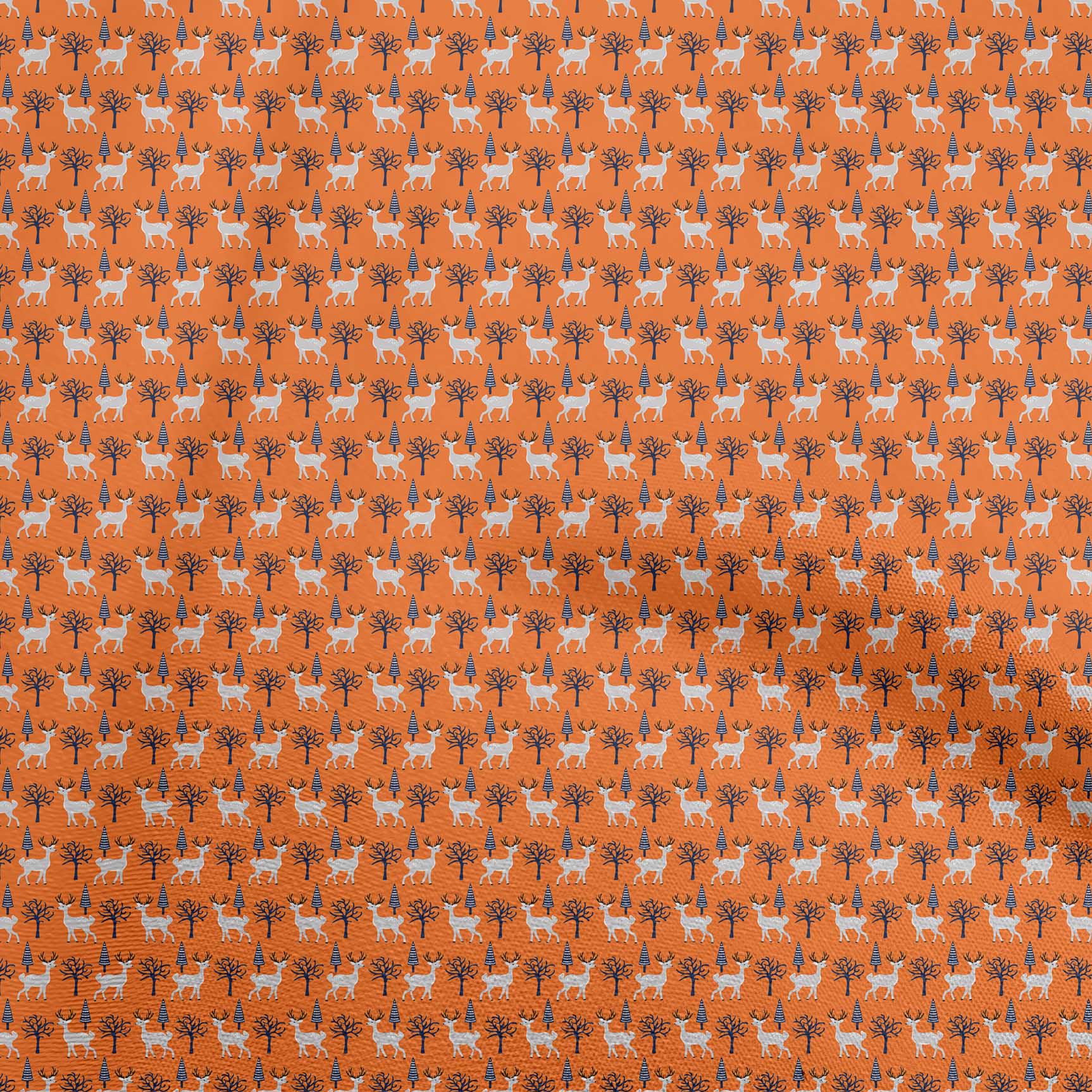 oneOone Rayon Orange Fabric Animal Dress Material Fabric Print Fabric By The Yard 56 Inch Wide