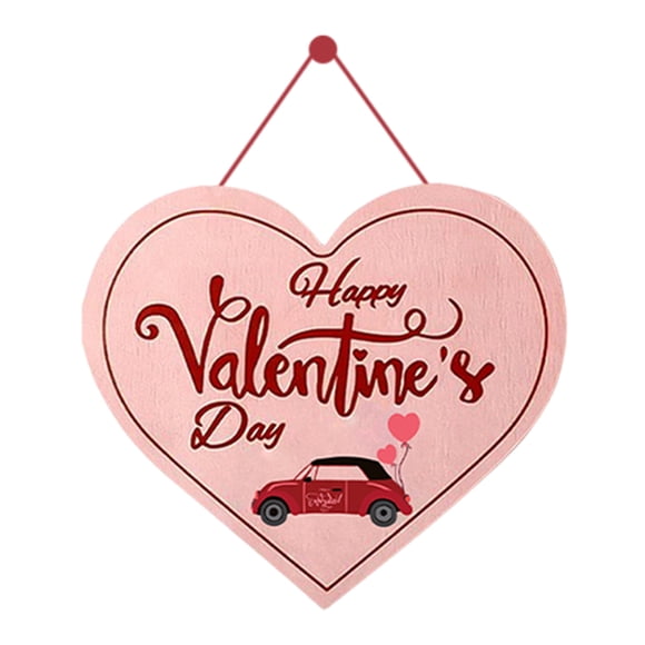 1 piece Valentine's Day decoration Heart shaped door Decoration Wall Decoration Valentine's Day hanging sign family front door party