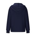 thumbnail image 4 of Pisexur Womens Oversized Sweatshirt Fashion Fall Hoodies Solid Color Button Collar Drawstring Stitching Sweatshirts Hoodies Pullover, 4 of 6