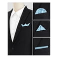 thumbnail image 4 of INSPIRE CHIC Men's Pocket Square Solid Color Handkerchiefs Self-folded For Wedding Party Sky Blue One Size, 4 of 4