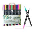 thumbnail image 1 of 12 Colors Dual Tip Brush Pens Art Markers Set Fine & Brush Tip Pen for, 1 of 8