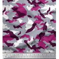 thumbnail image 1 of Soimoi Rayon Crepe Fabric Two Tone With White Camouflage Print Sewing Fabric Yard 46 Inch Wide, 1 of 3