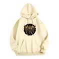 thumbnail image 1 of Femmes Plain Basics Brushed Letters Ample Fit Sweatshirts Manches Longues Poches Épaules Pulls, 1 of 4