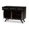 thumbnail image 3 of Baxton Studio Ashfield Wood Top Buffet in Dark Brown, 3 of 11