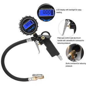 Zerodis Tire Inflation Meter Air Handheld Digital Tire Inflator Tire Inflator Pressure