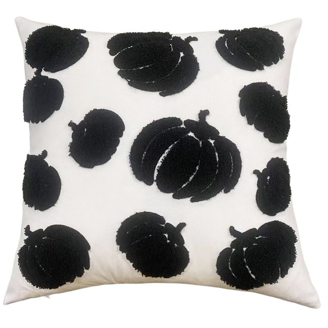Halloween Pumpkin Pillow Cover 45x45CM Plus H Fabric 3D Velvet Pattern Multiple Colors for Home Sofa Bed Decorative