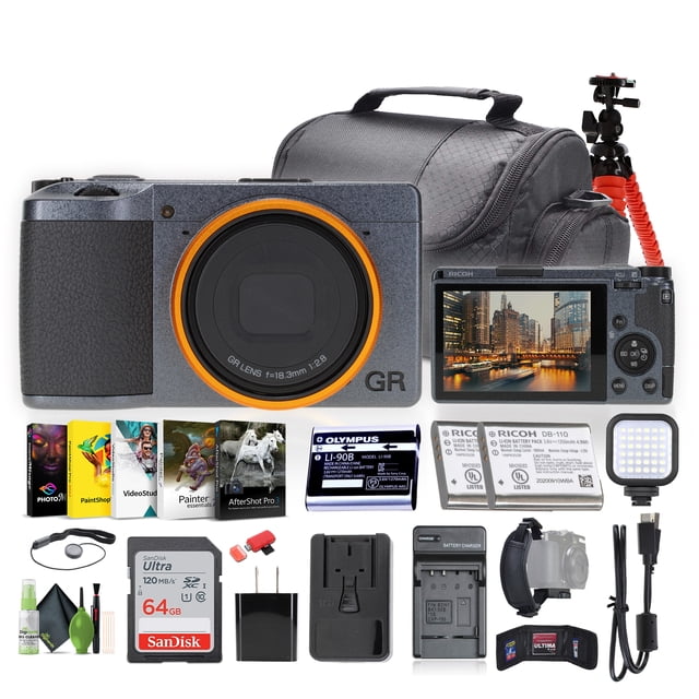Ricoh GR III Édition Street Appareil Photo Numérique Compact Portable + Carte Mémoire 64 Go + Plus