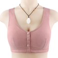 thumbnail image 2 of LNGOOR Front Closure Bras For Women Plus Size Full Coverage Bras Front Button Shaping Cup Shoulder Strap Bras Post Surgery Brassiere Sports Bra Wireless Minimizer Extra-Elastic Bra Everyd, 2 of 9