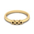 thumbnail image 1 of Bague Empilable pour Femme en Forme Ronde en Quartz Fumé en Argent Sterling 925 Vermeil Or Bijou Délicat, 1 of 4