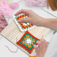 thumbnail image 4 of Wooden Crochet Blocking Board Reusable Handcrafted Knitting Blocking Mat Set Stand Square Blocking Board, 4 of 7
