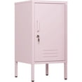 thumbnail image 1 of Eastvita Pink Single - Door Metal Storage Cabinet Designed as a Minimalist Side Table Decorative Storage Console, 1 of 4