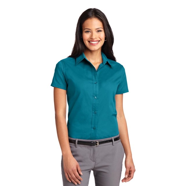 Port Authority Chemise à Manches Courtes pour Femmes Entretien Facile L508