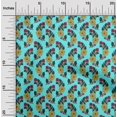 thumbnail image 1 of oneOone Cotton Poplin Fabric Leaves & Floral Block Decor Fabric Printed BTY 56 Inch Wide, 1 of 4