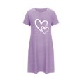 thumbnail image 4 of Rbaofujie Pyjama d'Été pour Femmes Robe de Nuit Courte Surdimensionnée pour Femmes Imprimée à Col Rond et Manches Courtes Robe Pyjama Mignonne, 4 of 4