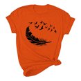 thumbnail image 4 of Dadaria Chemise Orange pour Femmes Manches Courtes T-Shirt Col Rond Été Chandail Blouses TG, 4 of 6