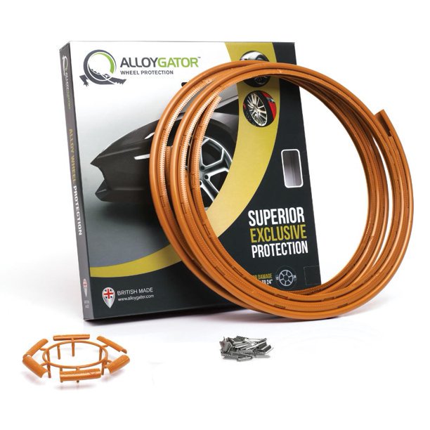 AlloyGator Exclusive Rim Protectors / Wheel Protectors (MADE IN BRITAIN), Rim Covers / Wheel Covers, Fits 12-24" OEM Rims & Aftermarket Wheels (Bronze)