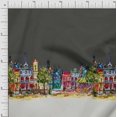 thumbnail image 1 of Soimoi Polyester Crepe Fabric Buildings Panel Printed Craft Fabric by The Yard 42 Inch Wide, 1 of 3