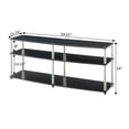 thumbnail image 3 of Pemberley Row Wood Black TV Stand Rectangular Open Concept Shelves Holds TVs Up to 60" Unassembled, 3 of 5