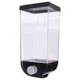thumbnail image 3 of Distributeur De Nourriture Sèche Mural Transparent, Conteneur De Stockage De Riz Avec Bouton-pression Pour Céréales, Aliments Pour Animaux De Compagnie, Grains De Café(1.5L), 3 of 14