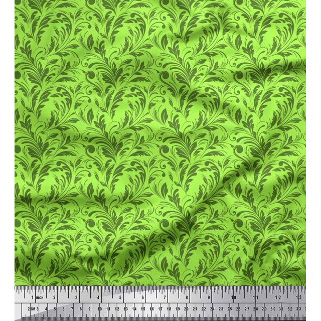Soimoi polyester Crepe Fabric Swirl Abstract Printed Fabric 1 Yard 42 Inch Wide