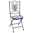 thumbnail image 3 of vidaXL 3 Piece Mosaic Bistro Set Ceramic Tile Blue and White, 3 of 5