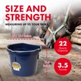 thumbnail image 2 of Little Giant Heavy Duty 22 Quart Flat Back Plastic Bucket with Metal Handle, 2 of 8