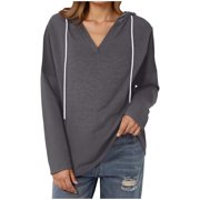 ZMFXJPE Sweatshirts Hoodies Cozy Hoodies for Women Hooded Sweatshirts Boho Hoodies for Women Sweatshirt Womens Sweat Shirts for Womens(Dark Gray,3XL)