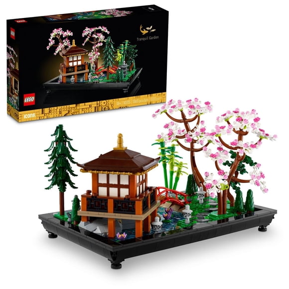 LEGO Icons Tranquil Garden Building Set - Detailed Japanese Zen Garden DIY Kit for Adults, Ages 18+ - Building Block Set for Home Decor - Birthday or Anniversary Gift Idea - 10315