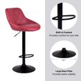 thumbnail image 2 of Bronte Living Leatherette Bar Stool 360 Swivel High Backrest Adjustable Height Base with Hard Floor Protection Plastic - Series Janice - Set of 2, 2 of 8