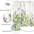 thumbnail image 2 of Floral Butterfly Kitchen Curtains Farmhouse Spring Colorful Flower Small Short Cafe Windows Curtains Watercolor Tier Curtains for Bathroom Window Living Room Rod Pocket Treatment Drapes (26x36 Inch), 2 of 5