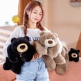 thumbnail image 4 of EIGTHTAIL Weighted Stuffed Animals 55cm Playful Expression Bear Comfortable Feel Lovable Design Baby Stuff White, 4 of 4