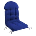 thumbnail image 1 of DOLITY High Back Chair Cushion Patio Cushion Waterproof with Ties Rocking Chair Cushion Dark Blue, 1 of 9