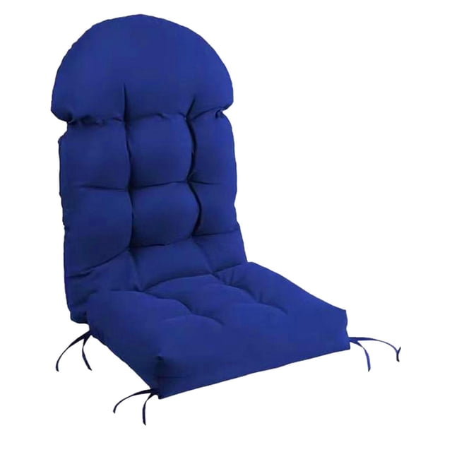 DOLITY High Back Chair Cushion Patio Cushion Waterproof with Ties Rocking Chair Cushion Dark Blue