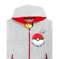 thumbnail image 2 of Pokemon Boys Grey Pokeball Pikachu Characters Print Hoodie (9-10 Years), 2 of 7