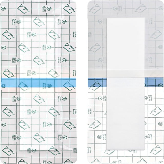 LNGOOR 25 Pcs Pansements d'Incision Imperméables - Pansement pour Grande Plaie pour Remplacement du Genou et de la Hanche, Protection Postchirurgicale pour la Douche, Pansement Adhésif pour Îlot